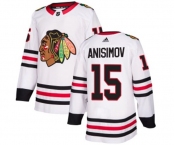 Youth Adidas Chicago Blackhawks #15 Artem Anisimov Authentic White Away NHL Jersey