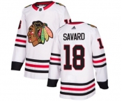 Youth Adidas Chicago Blackhawks #18 Denis Savard Authentic White Away NHL Jersey