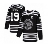 Youth Adidas Chicago Blackhawks #19 Jonathan Toews Authentic Black 2019 Winter Classic NHL Jersey
