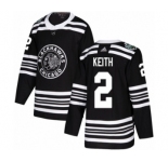 Youth Adidas Chicago Blackhawks #2 Duncan Keith Authentic Black 2019 Winter Classic NHL Jersey