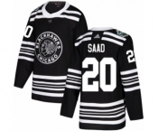 Youth Adidas Chicago Blackhawks #20 Brandon Saad Authentic Black 2019 Winter Classic NHL Jersey
