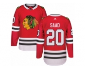 Youth Adidas Chicago Blackhawks #20 Brandon Saad Premier Red Home NHL Jersey