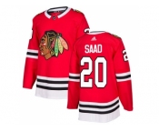 Youth Adidas Chicago Blackhawks #20 Brandon Saad Red Home Authentic Stitched NHL Jersey
