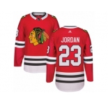Youth Adidas Chicago Blackhawks #23 Michael Jordan Premier Red Home NHL Jersey