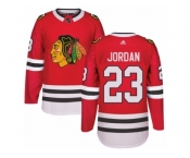 Youth Adidas Chicago Blackhawks #23 Michael Jordan Premier Red Home NHL Jersey