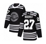 Youth Adidas Chicago Blackhawks #27 Adam Boqvist Authentic Black 2019 Winter Classic NHL Jersey