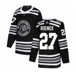 Youth Adidas Chicago Blackhawks #27 Jeremy Roenick Authentic Black 2019 Winter Classic NHL Jersey