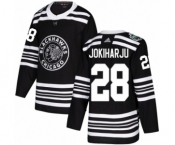 Youth Adidas Chicago Blackhawks #28 Henri Jokiharju Authentic Black 2019 Winter Classic NHL Jersey