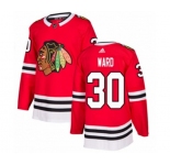 Youth Adidas Chicago Blackhawks #30 Cam Ward Authentic Red Home NHL Jersey