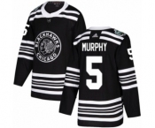 Youth Adidas Chicago Blackhawks #5 Connor Murphy Authentic Black 2019 Winter Classic NHL Jersey