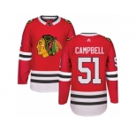 Youth Adidas Chicago Blackhawks #51 Brian Campbell Authentic Red Home NHL Jersey