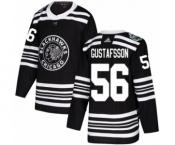 Youth Adidas Chicago Blackhawks #56 Erik Gustafsson Authentic Black 2019 Winter Classic NHL Jersey