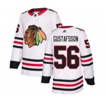 Youth Adidas Chicago Blackhawks #56 Erik Gustafsson Authentic White Away NHL Jersey