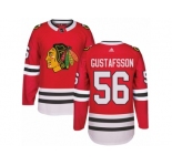Youth Adidas Chicago Blackhawks #56 Erik Gustafsson Premier Red Home NHL Jersey