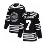 Youth Adidas Chicago Blackhawks #7 Brent Seabrook Authentic Black 2019 Winter Classic NHL Jersey