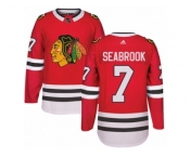 Youth Adidas Chicago Blackhawks #7 Brent Seabrook Authentic Red Home NHL Jersey