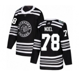 Youth Adidas Chicago Blackhawks #78 Nathan Noel Authentic Black 2019 Winter Classic NHL Jersey