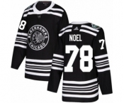 Youth Adidas Chicago Blackhawks #78 Nathan Noel Authentic Black 2019 Winter Classic NHL Jersey