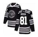 Youth Adidas Chicago Blackhawks #81 Marian Hossa Authentic Black 2019 Winter Classic NHL Jersey