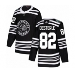 Youth Adidas Chicago Blackhawks #82 Jordan Oesterle Authentic Black 2019 Winter Classic NHL Jersey
