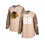 Youth Adidas Chicago Blackhawks #88 Patrick Kane Camo Authentic 2017 Veterans Day Stitched NHL Jersey