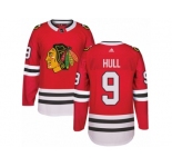 Youth Adidas Chicago Blackhawks #9 Bobby Hull Authentic Red Home NHL Jersey