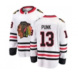 Youth Chicago Blackhawks #13 CM Punk Fanatics Branded White Away Breakaway NHL Jersey