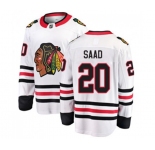 Youth Chicago Blackhawks #20 Brandon Saad Fanatics Branded White Away Breakaway NHL Jersey