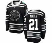 Youth Chicago Blackhawks #21 Stan Mikita Black 2019 Winter Classic Fanatics Branded Breakaway NHL Jersey