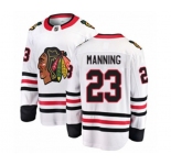 Youth Chicago Blackhawks #23 Brandon Manning Authentic White Away Fanatics Branded Breakaway NHL Jersey