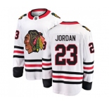 Youth Chicago Blackhawks #23 Michael Jordan Fanatics Branded White Away Breakaway NHL Jersey