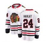Youth Chicago Blackhawks #24 Martin Havlat Fanatics Branded White Away Breakaway NHL Jersey