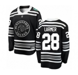 Youth Chicago Blackhawks #28 Steve Larmer Black 2019 Winter Classic Fanatics Branded Breakaway NHL Jersey