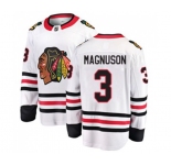 Youth Chicago Blackhawks #3 Keith Magnuson Fanatics Branded White Away Breakaway NHL Jersey