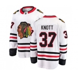 Youth Chicago Blackhawks #37 Graham Knott Fanatics Branded White Away Breakaway NHL Jersey