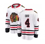 Youth Chicago Blackhawks #4 Bobby Orr Fanatics Branded White Away Breakaway NHL Jersey