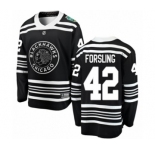 Youth Chicago Blackhawks #42 Gustav Forsling Black 2019 Winter Classic Fanatics Branded Breakaway NHL Jersey