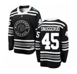 Youth Chicago Blackhawks #45 Luc Snuggerud Black 2019 Winter Classic Fanatics Branded Breakaway NHL Jersey