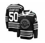 Youth Chicago Blackhawks #50 Corey Crawford Black 2019 Winter Classic Fanatics Branded Breakaway NHL Jersey