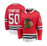 Youth Chicago Blackhawks #50 Corey Crawford Fanatics Branded Red Home Breakaway NHL Jersey