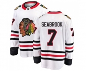 Youth Chicago Blackhawks #7 Brent Seabrook Fanatics Branded White Away Breakaway NHL Jersey