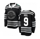 Youth Chicago Blackhawks #9 Bobby Hull Black 2019 Winter Classic Fanatics Branded Breakaway NHL Jersey