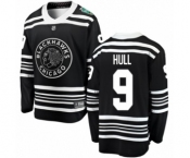 Youth Chicago Blackhawks #9 Bobby Hull Black 2019 Winter Classic Fanatics Branded Breakaway NHL Jersey