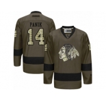 Youth Reebok Chicago Blackhawks #14 Richard Panik Premier Green Salute to Service NHL Jersey