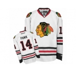 Youth Reebok Chicago Blackhawks #14 Richard Panik Premier White Away NHL Jersey