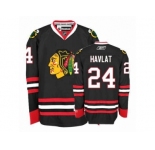 Youth Reebok Chicago Blackhawks #24 Martin Havlat Premier Black Third NHL Jersey