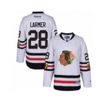 Youth Reebok Chicago Blackhawks #28 Steve Larmer Authentic White 2017 Winter Classic NHL Jersey
