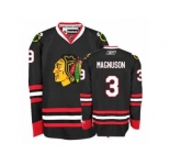 Youth Reebok Chicago Blackhawks #3 Keith Magnuson Authentic Black Third NHL Jersey