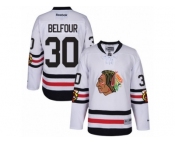 Youth Reebok Chicago Blackhawks #30 ED Belfour Authentic White 2017 Winter Classic NHL Jersey