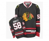 Youth Reebok Chicago Blackhawks #58 Graham Knott Premier Black Third NHL Jersey